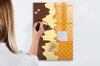 Lavagna magnetica cancellabile a secco con decorazione gelato
