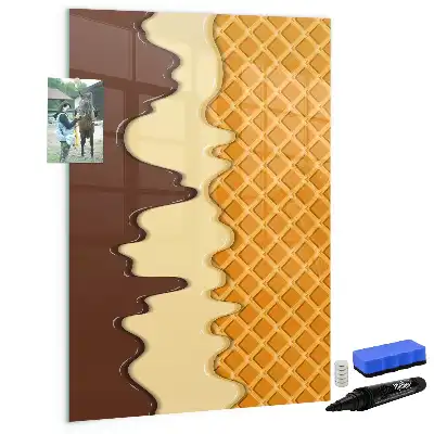 Lavagna magnetica cancellabile a secco con decorazione gelato