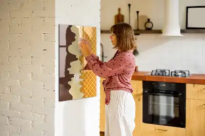 Lavagna magnetica cancellabile a secco con decorazione gelato
