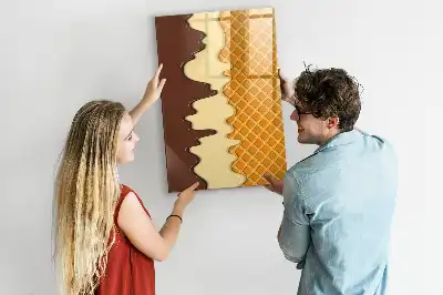 Lavagna magnetica cancellabile a secco con decorazione gelato