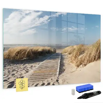 Lavagna magnetica per disegnare con motivo vista sulla spiaggia