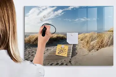Lavagna magnetica per disegnare con motivo vista sulla spiaggia