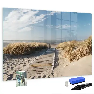 Lavagna magnetica per disegnare con motivo vista sulla spiaggia