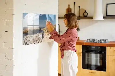Lavagna magnetica per disegnare con motivo vista sulla spiaggia