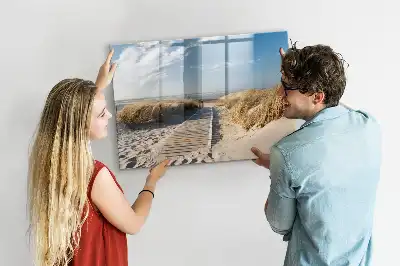 Lavagna magnetica per disegnare con motivo vista sulla spiaggia