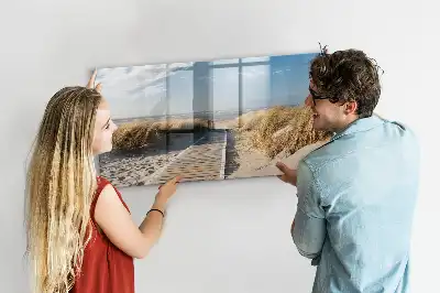 Lavagna magnetica per disegnare con motivo vista sulla spiaggia