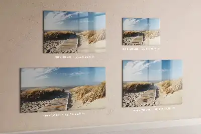 Lavagna magnetica per disegnare con motivo vista sulla spiaggia