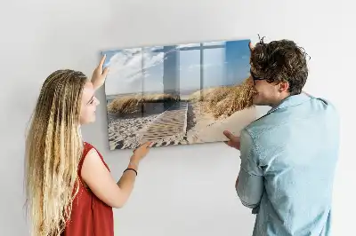 Lavagna magnetica per disegnare con motivo vista sulla spiaggia