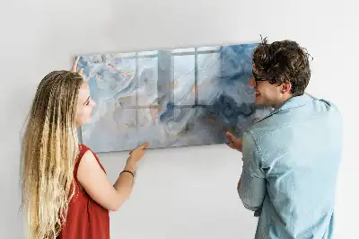 Lavagna magnetica per scrivere con motivo marmorizzato