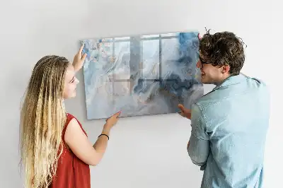 Lavagna magnetica per scrivere con motivo marmorizzato