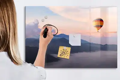 Lavagna magnetica per scrivere decorata con un bel paesaggio