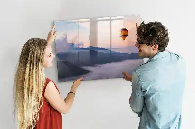 Lavagna magnetica per scrivere decorata con un bel paesaggio