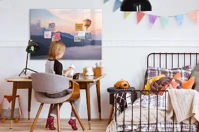 Lavagna magnetica per scrivere decorata con un bel paesaggio