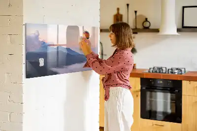 Lavagna magnetica per scrivere decorata con un bel paesaggio