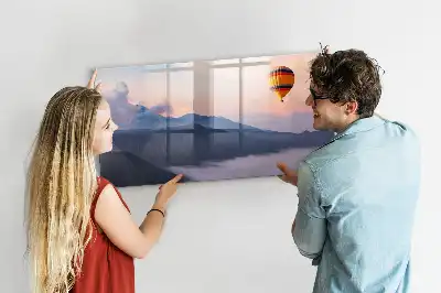 Lavagna magnetica per scrivere decorata con un bel paesaggio