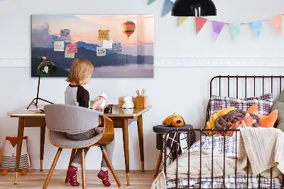 Lavagna magnetica per scrivere decorata con un bel paesaggio