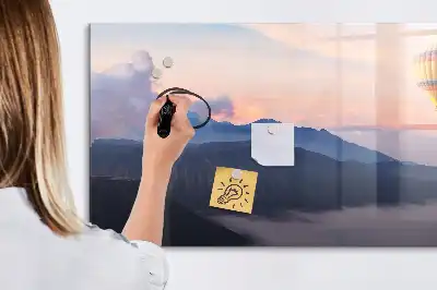 Lavagna magnetica per scrivere decorata con un bel paesaggio
