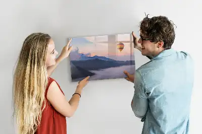 Lavagna magnetica per scrivere decorata con un bel paesaggio