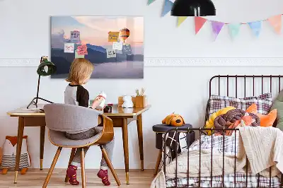 Lavagna magnetica per scrivere decorata con un bel paesaggio
