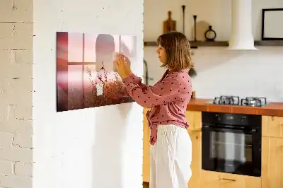 Lavagna magnetica per scrivere motivo Mattina nebbiosa