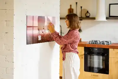 Lavagna magnetica per scrivere motivo Mattina nebbiosa