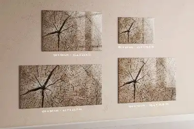 Lavagna magnetica in legno a forma di vecchio tronco