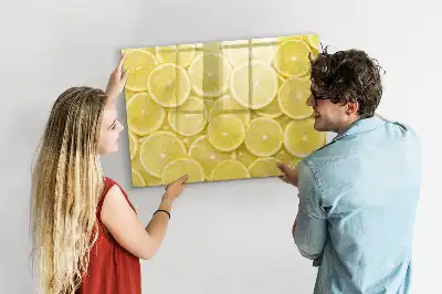 Lavagna magnetica per disegnare modello con decorazione a fette di limone