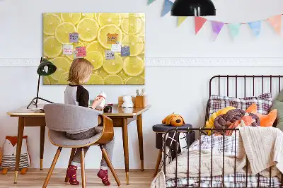 Lavagna magnetica per disegnare modello con decorazione a fette di limone