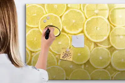 Lavagna magnetica per disegnare modello con decorazione a fette di limone
