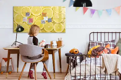 Lavagna magnetica per disegnare modello con decorazione a fette di limone