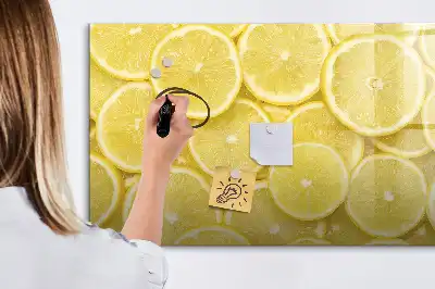 Lavagna magnetica per disegnare modello con decorazione a fette di limone