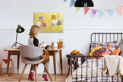Lavagna magnetica per disegnare modello con decorazione a fette di limone