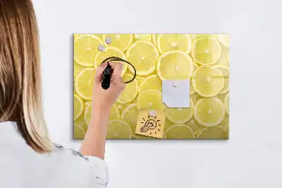 Lavagna magnetica per disegnare modello con decorazione a fette di limone