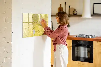 Lavagna magnetica per disegnare modello con decorazione a fette di limone