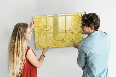 Lavagna magnetica per disegnare modello con decorazione a fette di limone