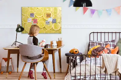 Lavagna magnetica per disegnare modello con decorazione a fette di limone