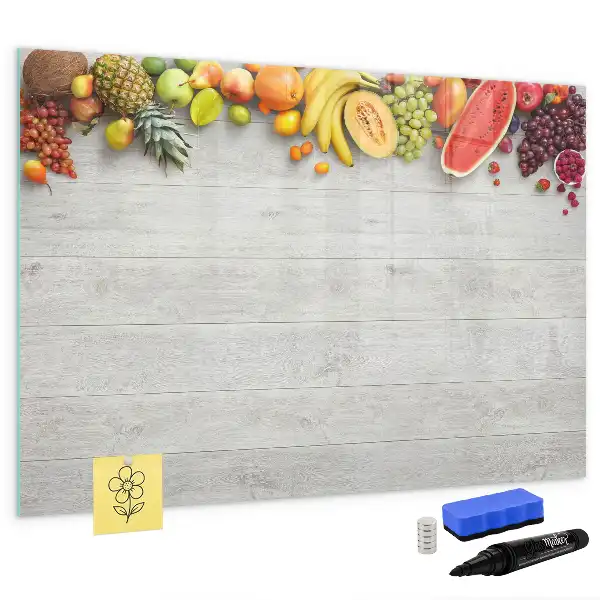Lavagna magnetica per disegnare con motivo frutta sulla tavola