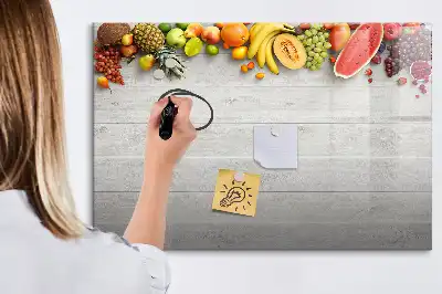 Lavagna magnetica per disegnare con motivo frutta sulla tavola