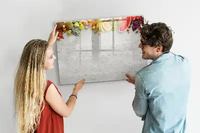 Lavagna magnetica per disegnare con motivo frutta sulla tavola
