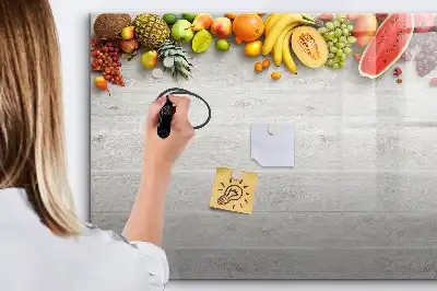 Lavagna magnetica per disegnare con motivo frutta sulla tavola