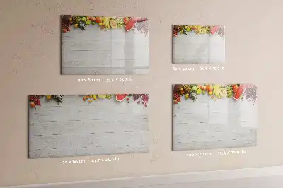 Lavagna magnetica per disegnare con motivo frutta sulla tavola