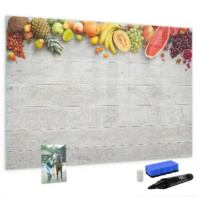 Lavagna magnetica per disegnare con motivo frutta sulla tavola