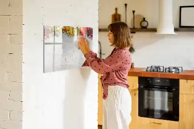 Lavagna magnetica per disegnare con motivo frutta sulla tavola