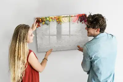 Lavagna magnetica per disegnare con motivo frutta sulla tavola