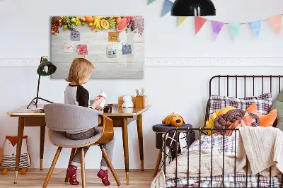 Lavagna magnetica per disegnare con motivo frutta sulla tavola