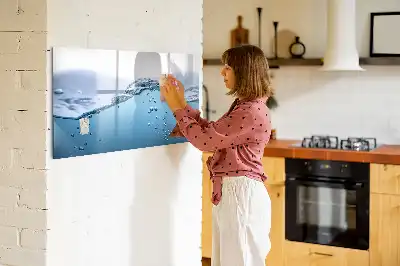Lavagna magnetica per disegnare modello Dettaglio d'acqua
