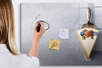 Lavagna magnetica per disegnare a forma di fetta di torta