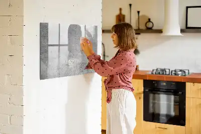 Lavagna magnetica per disegnare su muro grezzo