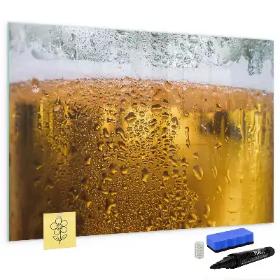 Boccale di birra con lavagna magnetica per scrivere