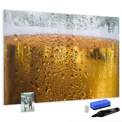 Boccale di birra con lavagna magnetica per scrivere